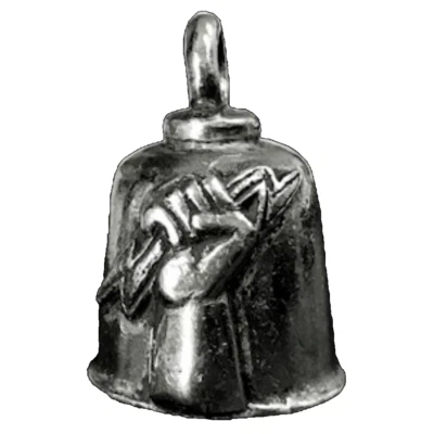 Electricista Gremlin Campana Rayo Mano Motocicleta Motociclista HVAC Amuleto de la Suerte Foto 1 de 4