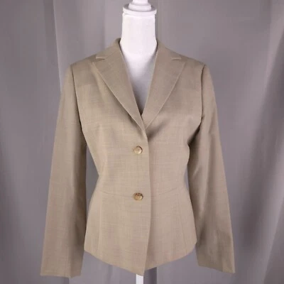 Blazer Brooks Brothers Loro Piana Mujer Petite 4 4P Beige Lana Blazer Foto 1 de 4