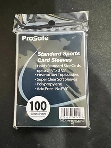 100 Pro-Safe Standardgröße transparente Karten Penny Hüllen für Standard Sammelkarten - Bild 1 von 1