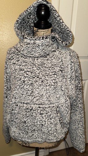 UNDERCOVER Felpa con cappuccio maglione Victoria’s Secret rosa medio morbido spesso morbido collo cappuccio grigio