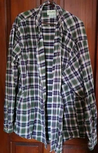 Camisa Eddie Bauer Para Hombres XL Alta Franela Manga Larga Algodón Cuadros Abotonada Top - Imagen 1 de 7