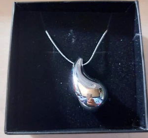 Collana Acciaio Goccia, bijoux Regalo Ricorrenza ,anallergico, Moda - Foto 1 di 8
