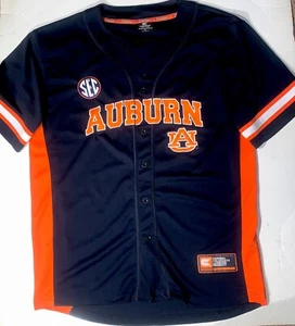 Auburn Tigers SEC Baseball Jersey 6 Button Front Embroidered Size XL - Picture 1 of 5