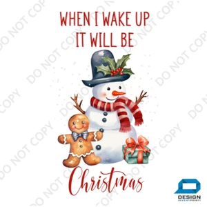 Christmas Gift Iron on Transfer Sticker Decorations T Shirt Girls Boys Adults - Picture 1 of 6