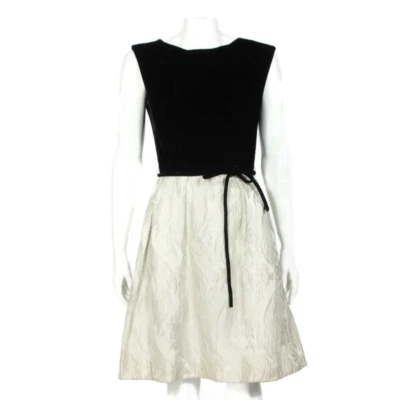 Vestido Falda Completa R&K ORIGINALS De Colección Años 60 Negro Terciopelo Top Crema Tapiz Talla M/175 Foto 1 de 4