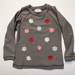 Hanna Andersson Rashguard Girls Sz 90 cm 2-3 Swim Tee Swimsuit Top Long Sleeves - Picture 1 of 9