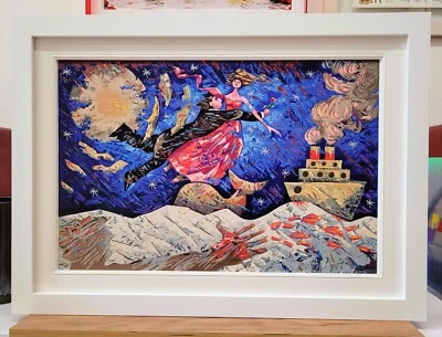 Giampaolo Talani  Serigrafia Notte degli innamorati Pop casa arte quadri - Immagine 1 di 3