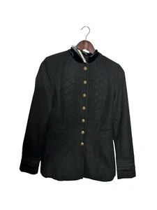 Romeo Juliet Black Women's Jacket Blazer Military Small Gothic Steampunk NEW - Picture 1 of 3
