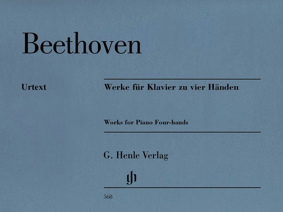 Beethoven Works for Piano Four-Hands Classical Sheet Music Henle Urtext Book - Image 1 of 1