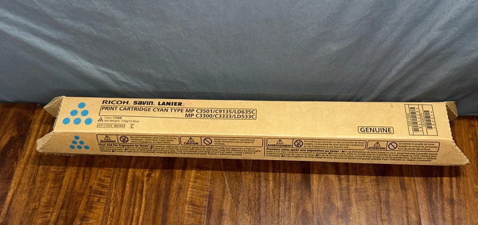 Genuine Ricoh 841423 Cyan Toner - NEW SEALED MP3501 MPC3300 C9135 LD635C - Image 1 of 1