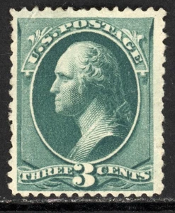 SCOTT 207 1881 3 CENT WASHINGTON REGULAR ISSUE MH OG F-VF CAT $55! - Picture 1 of 2