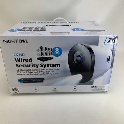 New Night Owl 2-Way Audio 12 Channel DVR Security System 8 cameras WM-FTD281-8L - Image 1 of 4