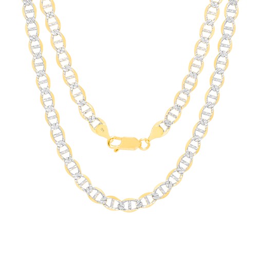 GUCCI Collana catena ancora marinaio taglio diamante pavè oro giallo 10 kt massiccio 5 mm 20"