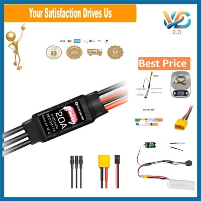 Super Lightweight 20A Brushless ESC with XT60 Connector – Enhance Your Flight - Image 1 of 4