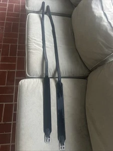 Total Saddle Fit - STABILITY Stirrup Leathers - 54" - Black - DRESSAGE - Picture 1 of 3