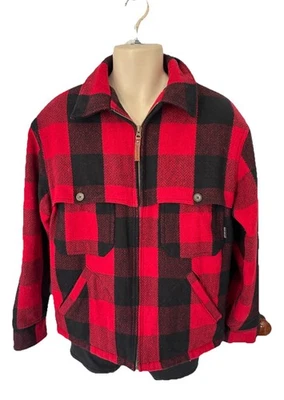 Woolrich Mens Jacket 505 Men’s M Plaid Red Black Wool QuiltedLining *NOT Vintage - Image 1 of 4