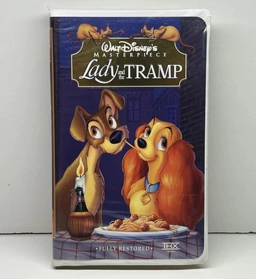 Lady & the Tramp VHS Disney Video Tape Masterpiece Animation Movie VTG Clamshell - Image 1 of 4