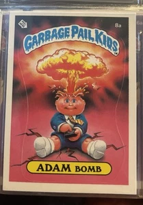1985 Garbage Pail Kids #8a ADAM BOMB Sticker Card ~ PSA 6 - Picture 1 of 3
