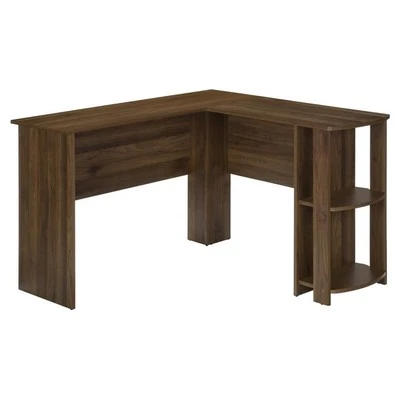 Escritorio de Ordenador Hogar Oficina Esquina 48"L Forma de L Trabajo Laminado Marrón Foto 1 de 4