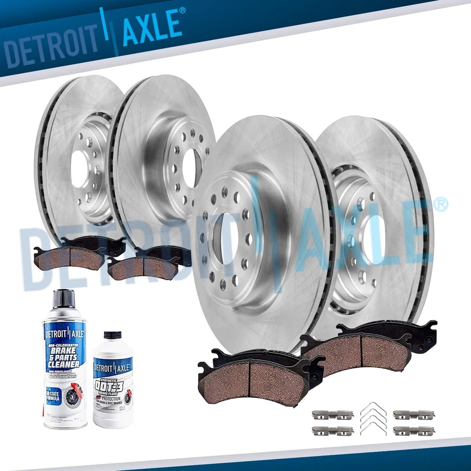 Front and Rear Brake Rotors and Ceramic Brake Pads Kit for 2019 - 2025 Ram 1500 - Image 1 of 4