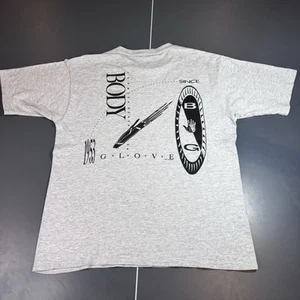 Vintage Body Glove T Shirt Large Grey Surf Singe Stitch Skate - Picture 1 of 10