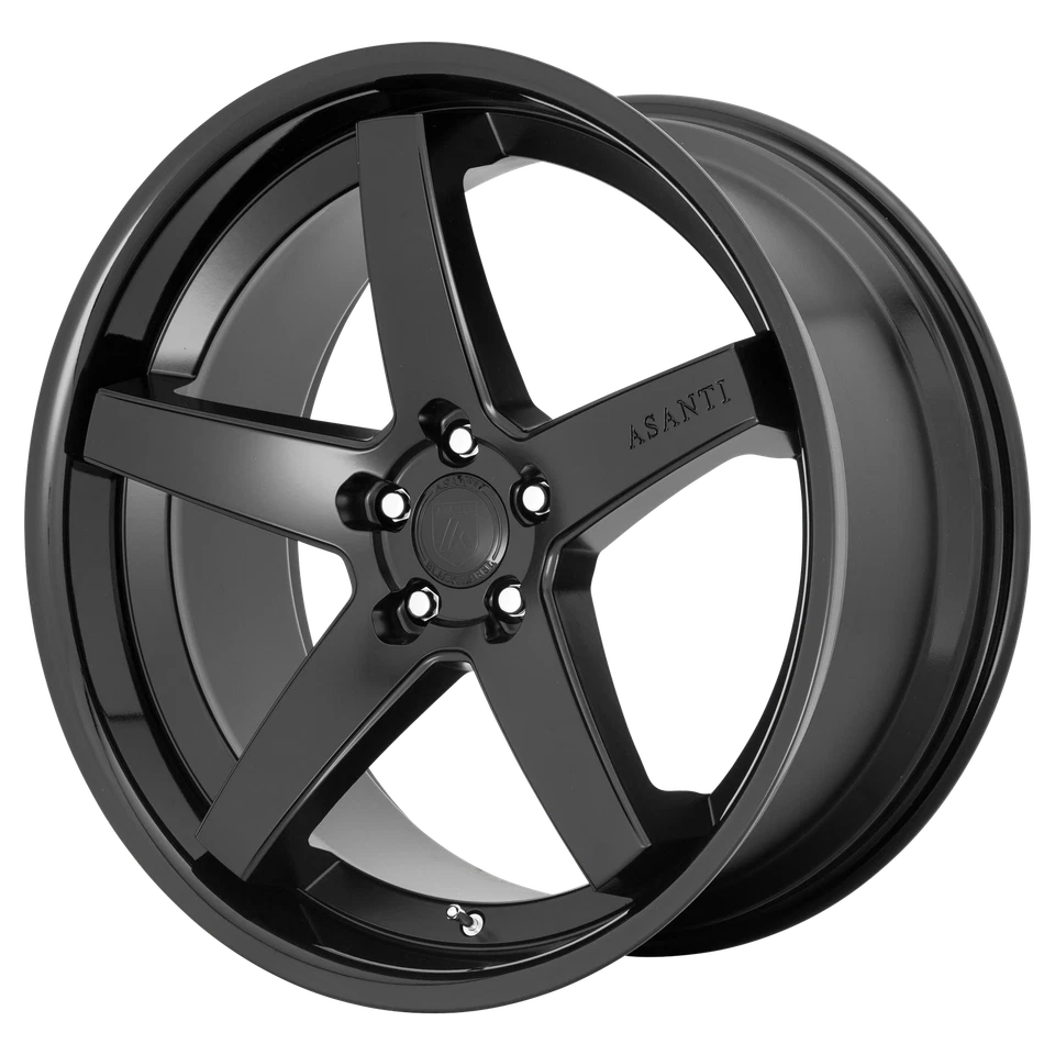 Rueda labial negra brillante negra satinada 20x10,5 Asanti ABL31 REGAL 5x4,5 (38 mm) Foto 1 de 4