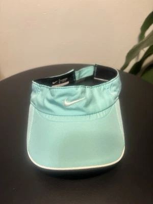Nike Featherlight Hat Strap Back Lightweight Blue Swoosh Golf Tennis Running - Image 1 of 4