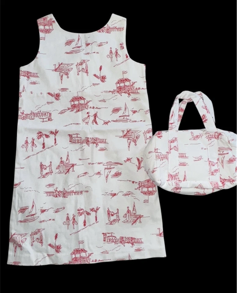 Hartstrings Sundress Dress Sleeveless White Red Girls 6X with Matching Purse NWT - Image 1 of 4