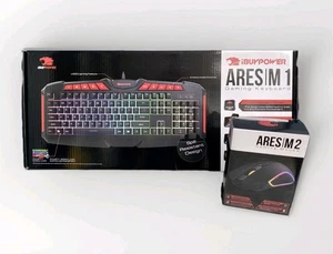 iBUYPOWER AresM1 Gaming Keyboard + AresM2 RGB Gaming Mouse Set — Brand New - Picture 1 of 7