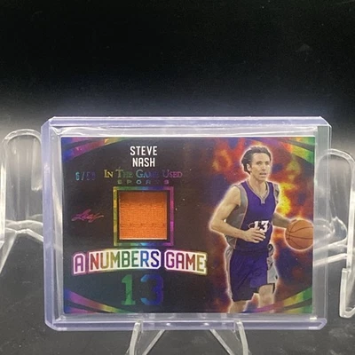 Steve Nash #’d/50 - 2024 Hoja en el juego usado “A Numbers Game Used Patch” Foto 1 de 2