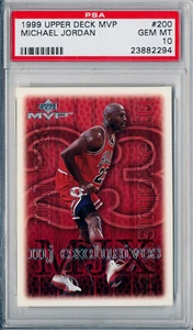 1999-00 Mazzo Superiore MVP MICHAEL JORDAN #200 MJ Esclusive Gemma Nuova SP PSA 10 - Foto 1 di 2