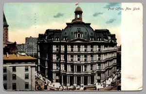 Post Office New York City NY c1908 Aerial View Street Scene UDB Antique Postcard - Bild 1 von 2
