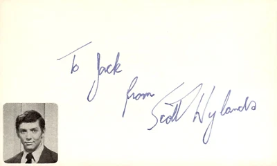 Scott Hylands Signed Auto 3x5 Index Card Beyond the Black Rainbow - Image 1 of 2