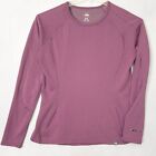The North Face Flash Dry Shirt Base Layer Purple Womens Medium M Long Sleeve