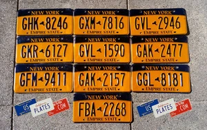 10 NEW YORK TAXI COLOR GRÁFICO MATRÍCULAS ETIQUETAS DECOR BULK SET LOT ART APPLE - Imagen 1 de 1