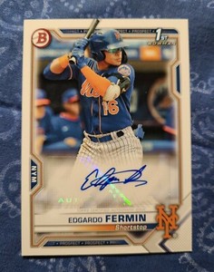 2021 Bowman Edgardo Fermin Topps Certified Auto 1st Bowman