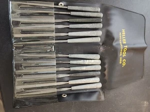 Vintage Set No.2 Heller Tool Co. Swiss Pattern Files 5-1/2” Various Shapes 12pc - Picture 1 of 5