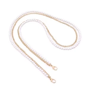 Pearl Bag Chain Extender Purse Chain Strap Handbag Shoulder Crossbody Bag Rep... - Picture 1 of 7