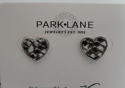 Park Lane «БИНДИ» веган кожи змеиной кожи сердце серьги изящный!  Рег. $35 - Изображение 1 из 4