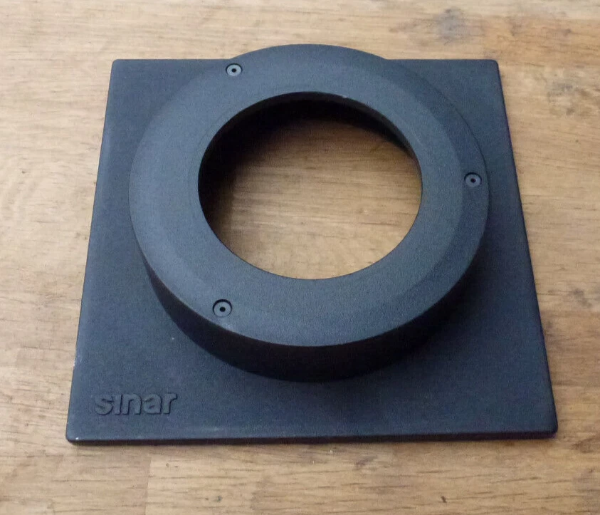 original Sinar F & P  lens board panel with copal 3  & 26mm step out extension - Image 1 of 3