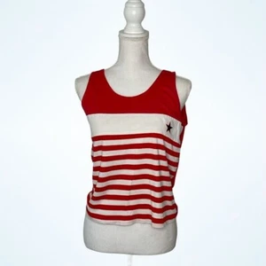 Camiseta sin mangas patriótica vintage años 80 roja estrella blanca 4 de julio americana mediana - Imagen 1 de 11