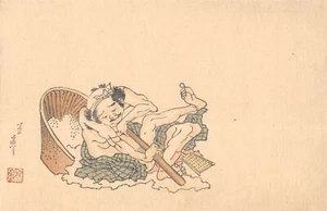 CPA JAPON / CHINE / CPA ILLUSTRATEUR PEINTE A LA MAIN / ECRITE EN CHINOIS N°4 - Picture 1 of 2