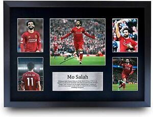 Mo Salah Signed Print Liverpool Framed Printed Autograph LFC Poster A4 A3 Gift