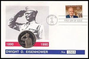 1990 EE. UU. Dwight D. Eisenhower centenario de nacimiento Islas Marshall moneda $5 FDC - Imagen 1 de 3
