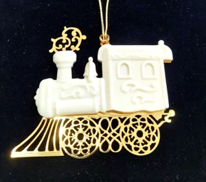 Bellissimo treno LENOX motore a vapore ornamento porcellana e oro 1994 usato in ottime condizioni - Foto 1 di 5