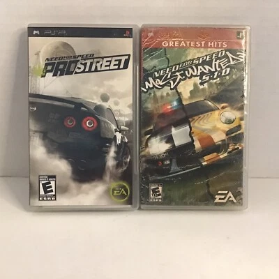 Need for Speed Lot Of 2 Most  Wanted -5-1-0 (Sony PSP, 2005) & Pro Street (2008) - Image 1 of 4