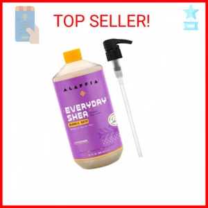 Alaffia Bubble Bath for Women, Lavender, Pump Included – Everyday Shea Butter Fo - Picture 1 of 2