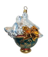 Kurt S Adler Polonaise Collection Lovey Dovey Ornament Doves Dove Pendulum Euc