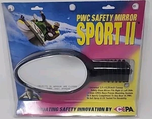 CIPA 11160 PWC Safety 3.5" x 6.25" Mirror Sport II Black Black New In Box - Picture 1 of 6