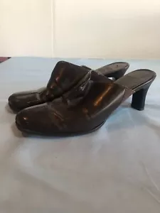 Tacones de mula Mootsies Tootsies talla 7 marrones - Imagen 1 de 6